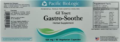 Photo of the Pacific BioLogic GI Tract: Gastro-Soothe label
