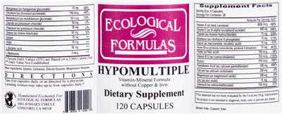 Photo of the Ecological Formulas Hypomultiple label