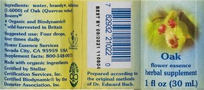 Oak Flower Flower Essence