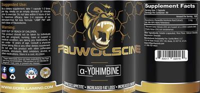 Photo of the Gorilla Mind Rauwolscine label