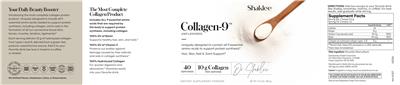 Photo of the Shaklee Collagen-9 Unflavored label