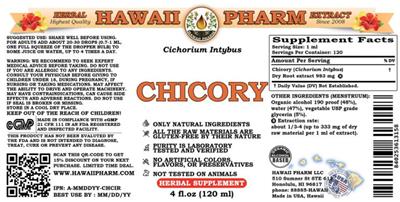 Photo of the Hawaii Pharm Chicory label