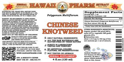 Photo of the Hawaii Pharm Chinese Knotweed label