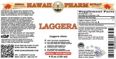 Photo of the Hawaii Pharm Laggera label