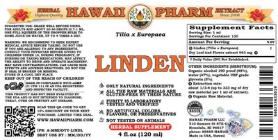 Photo of the Hawaii Pharm Linden label