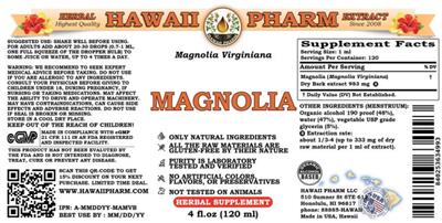 Photo of the Hawaii Pharm Magnolia label