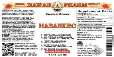 Photo of the Hawaii Pharm Habanero label