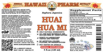 Photo of the Hawaii Pharm Huai Hua Mi label