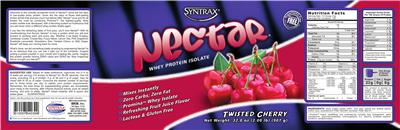Photo of the Syntrax Nectar Twisted Cherry label