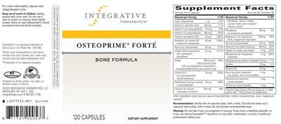 Photo of the Integrative Therapeutics Osteoprime Forte label