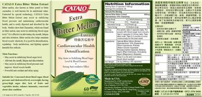 Photo of the CATALO Extra Bitter Melon Extract label