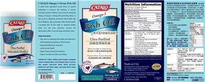 Photo of the CATALO Omega-3 Fish Oil label
