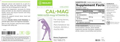 Photo of the NeoLife Nutritionals Chelated Cal-Mag label