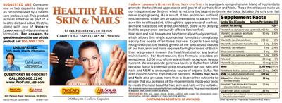 Photo of the ProCaps Laboratories Healthy Hair Skin & Nails label