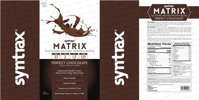 Photo of the Syntrax Matrix Perfect Chocolate label