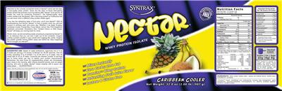 Photo of the Syntrax Nectar Caribbean Cooler label