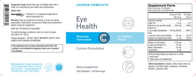Photo of the Cooper Complete Eye Health label