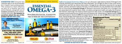 Photo of the ProCaps Laboratories Essential Omega-3 Natural Orange label