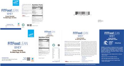 Photo of the XYMOGEN FITFood Lean Whey Creamy Chocolate No added Sugar, No Stevia label