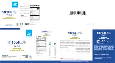 Photo of the XYMOGEN FITFood Lean Whey Vanilla Delight No Added Sugar, No Stevia label