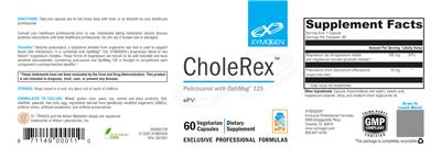 Photo of the XYMOGEN CholeRex label