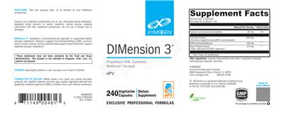 Photo of the XYMOGEN DIMension 3 label