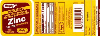 Photo of the Rugby Zinc label