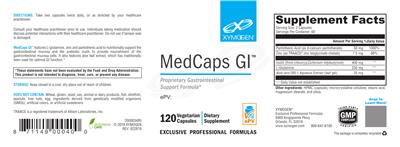 Photo of the XYMOGEN MedCaps GI label