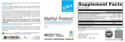 Photo of the XYMOGEN Methyl Protect label