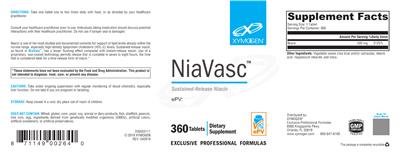 Photo of the XYMOGEN NiaVasc label