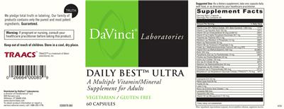 Photo of the DaVinci Laboratories Daily Best Ulta label
