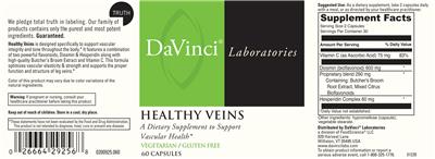 Photo of the DaVinci Laboratories Healthy Veins label