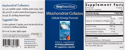 Photo of the Allergy Research Group Mitochondrial Cofactors label