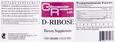 Photo of the Cardiovascular Research D-Ribose label