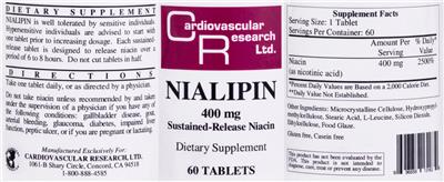 Photo of the Cardiovascular Research Nialipin label