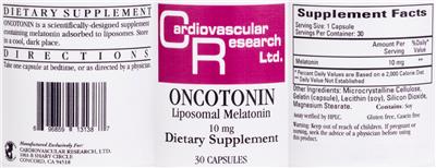Photo of the Cardiovascular Research Oncotonin label