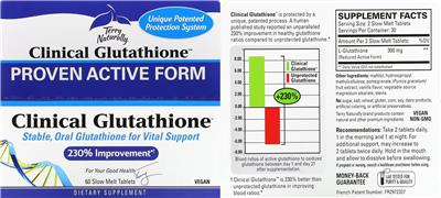 Photo of the Terry Naturally Clinical Glutathione label