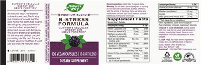Photo of the Nature's Way B-Stress Formula label
