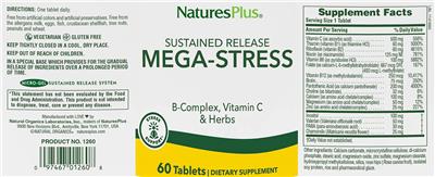 Mega-Stress Sustained Release, NaturesPlus