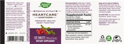 Photo of the Nature's Way HeartCare label
