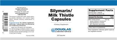 Photo of the Douglas Laboratories Silymarin/Milk Thistle Capsules label