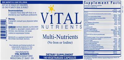 Multi-Nutrients (no Iron or Iodine)