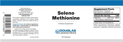 Photo of the Douglas Laboratories Seleno Methionine label