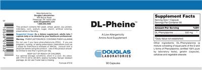 Photo of the Douglas Laboratories DL-Pheine label