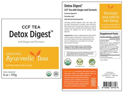 Photo of the Banyan Botanicals CCF Tea Detox Digest label