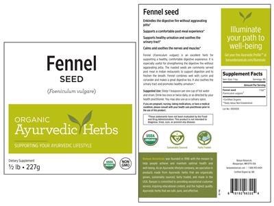 Photo of the Banyan Botanicals Fennel Seed label
