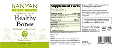 Photo of the Banyan Botanicals Healthy Bones label