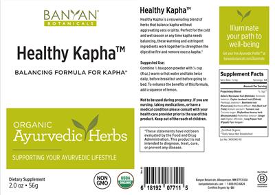 Photo of the Banyan Botanicals Healthy Kapha label