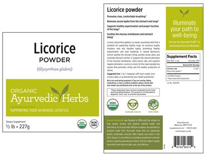 Photo of the Banyan Botanicals Licorice Powder label