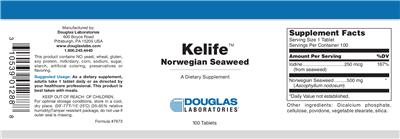 Photo of the Douglas Laboratories Kelife Norwegian Seaweed label